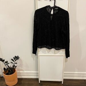 The Kooples Black Lace Blouse